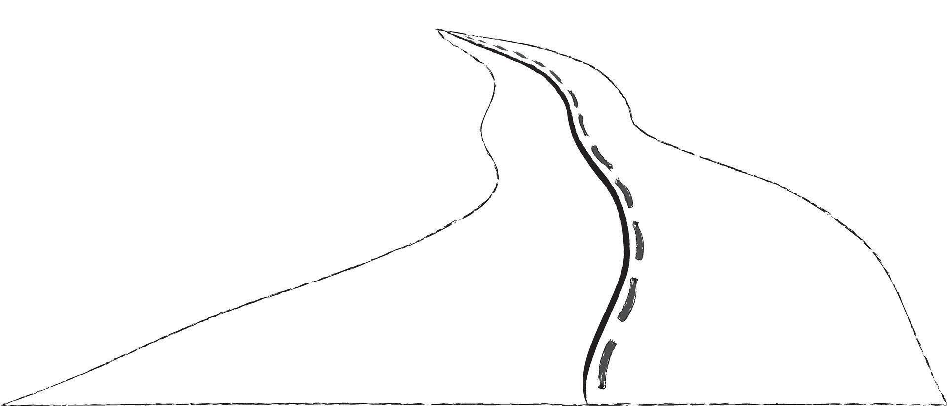 simples estrada desenhando vetor
