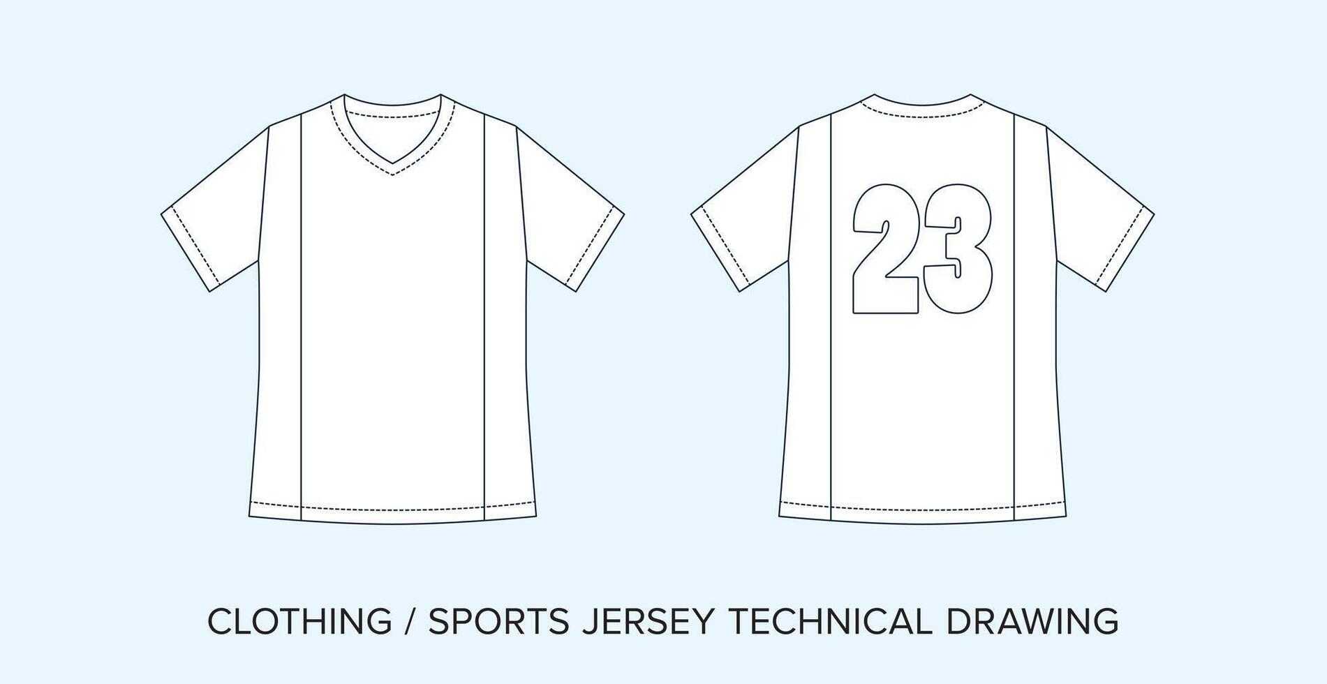 Esportes jogos camisa, técnico desenho, vestuário projeto para moda designers vetor