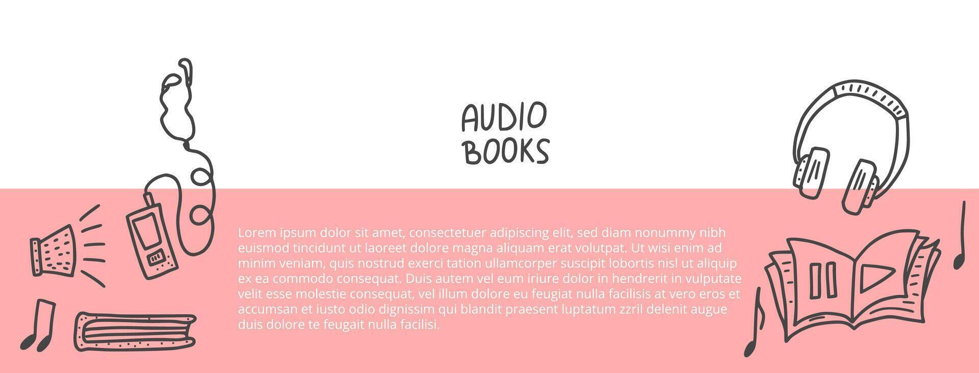 conjunto do audio livros símbolos. vetor ilustração.