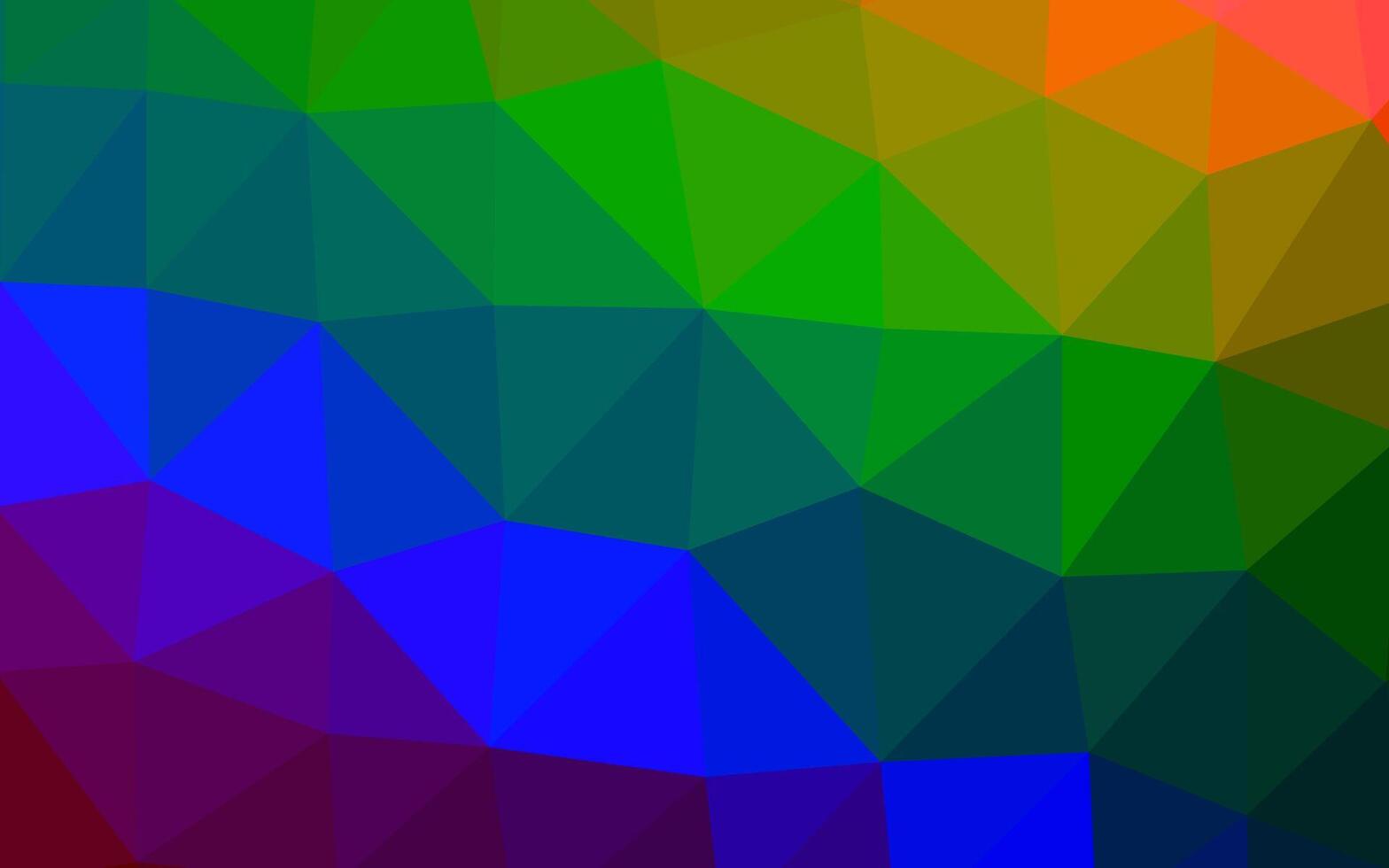 modelo poligonal de vetor de arco-íris multicolorido escuro.