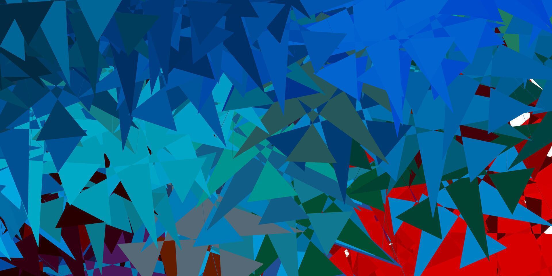 pano de fundo vector azul e vermelho claro com formas caóticas.