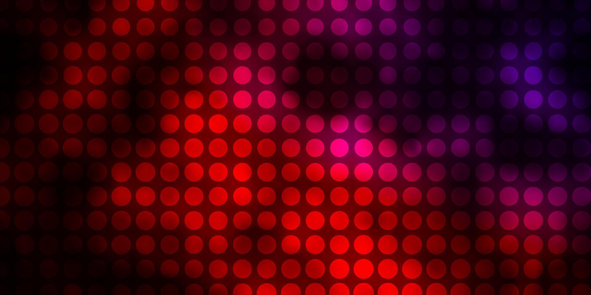 pano de fundo vector rosa e vermelho escuro com círculos.