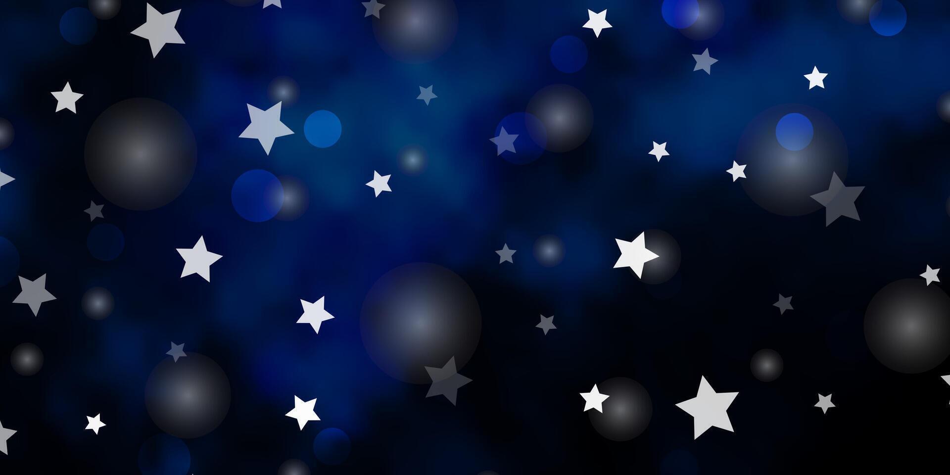 fundo vector azul escuro com círculos, estrelas.