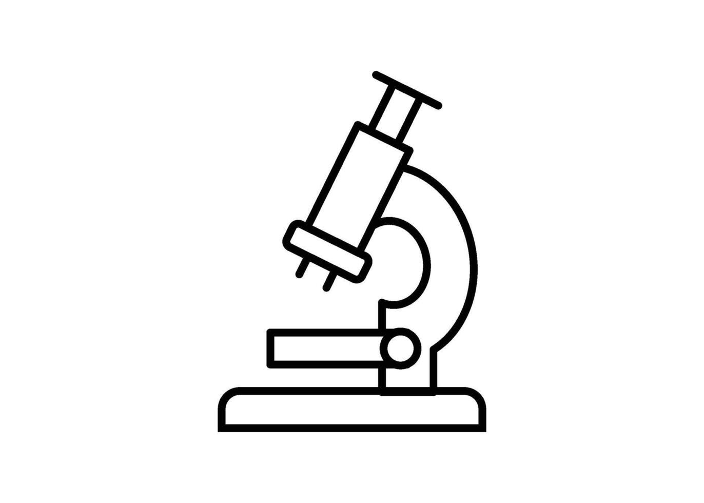 microscópio ícone linha Projeto modelo isolado vetor