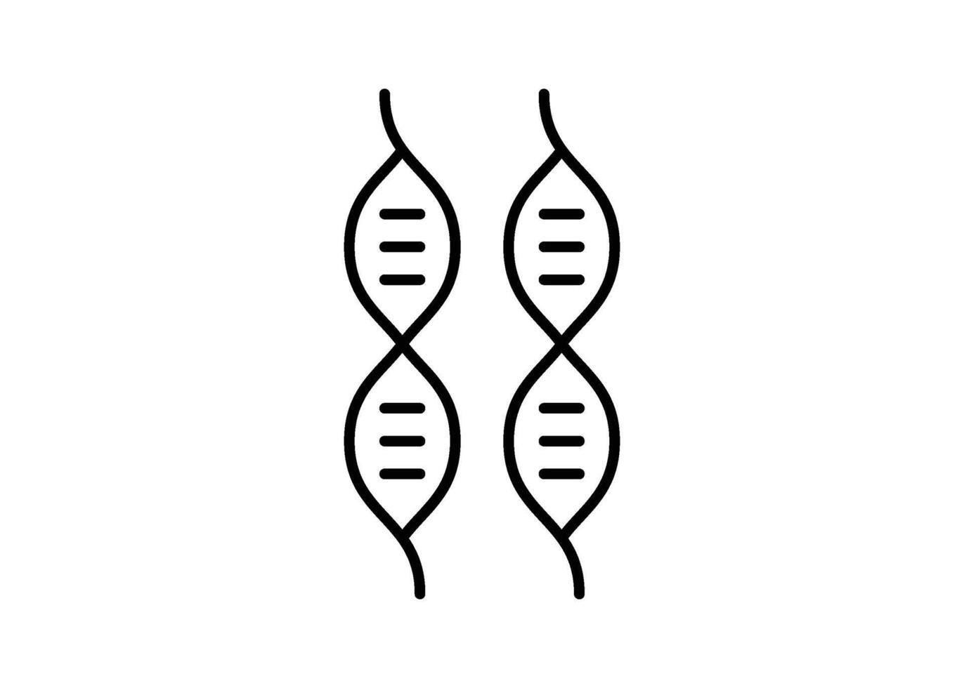 dna ícone linha Projeto modelo isolado ilustração vetor