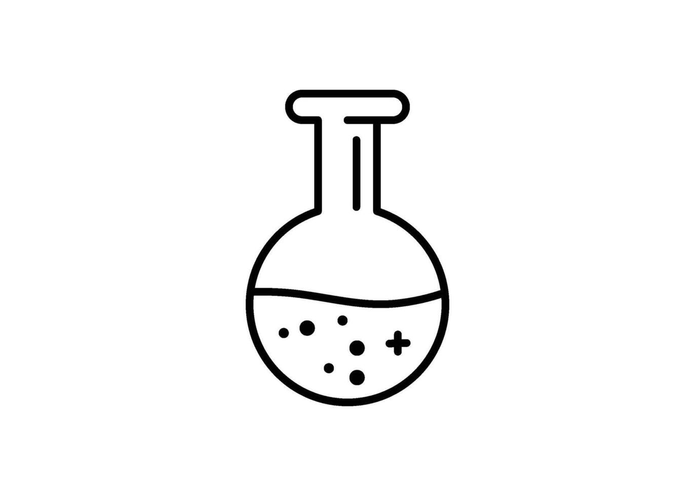 laboratório frasco ícone linha Projeto modelo isolado vetor