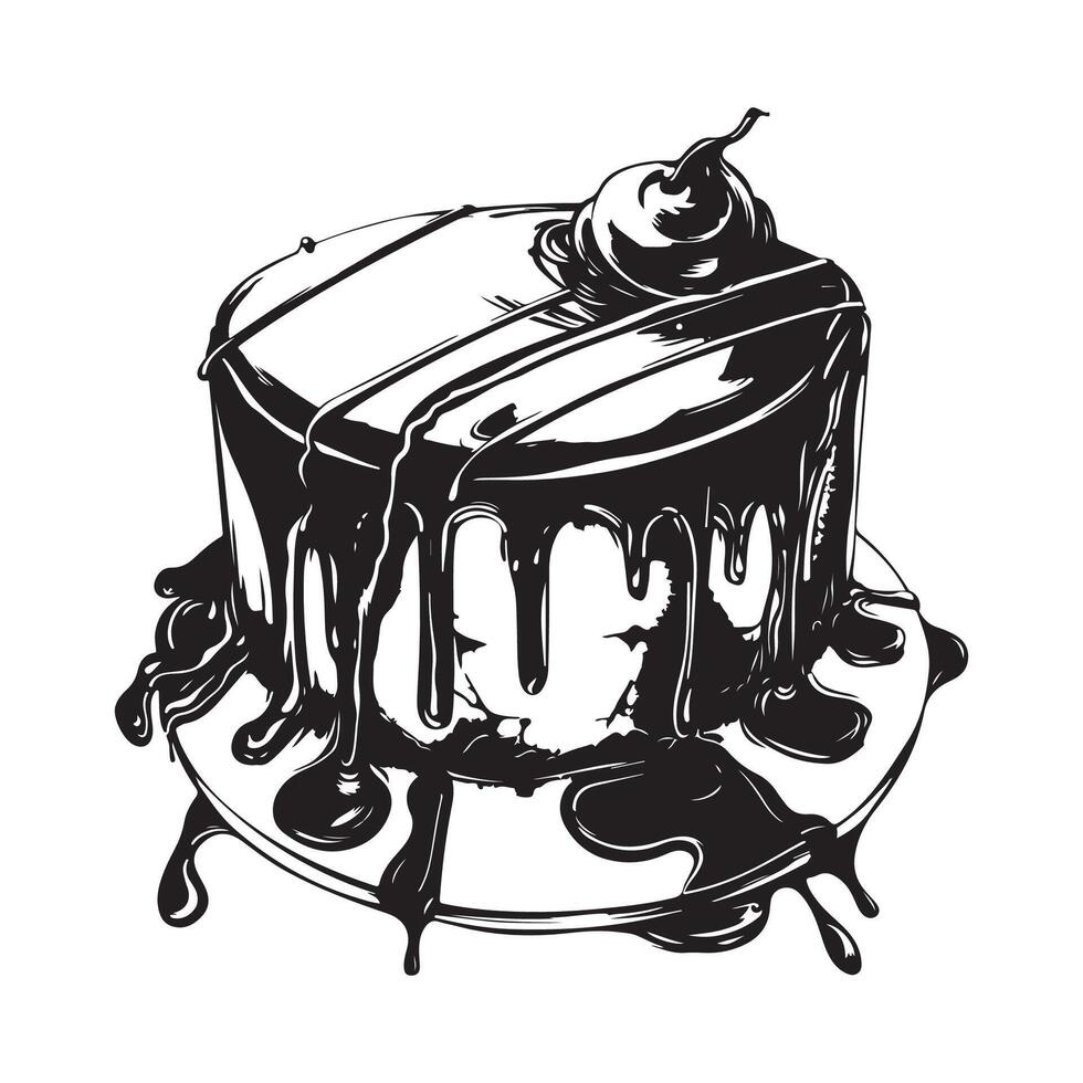 caramelo bolo imagem vetor ilustração, isolado em branco fundo