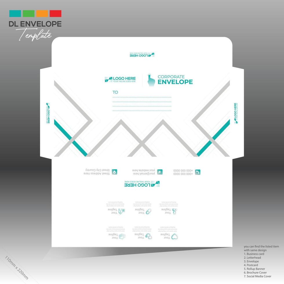 envelope para corporativo e qualquer usar vetor