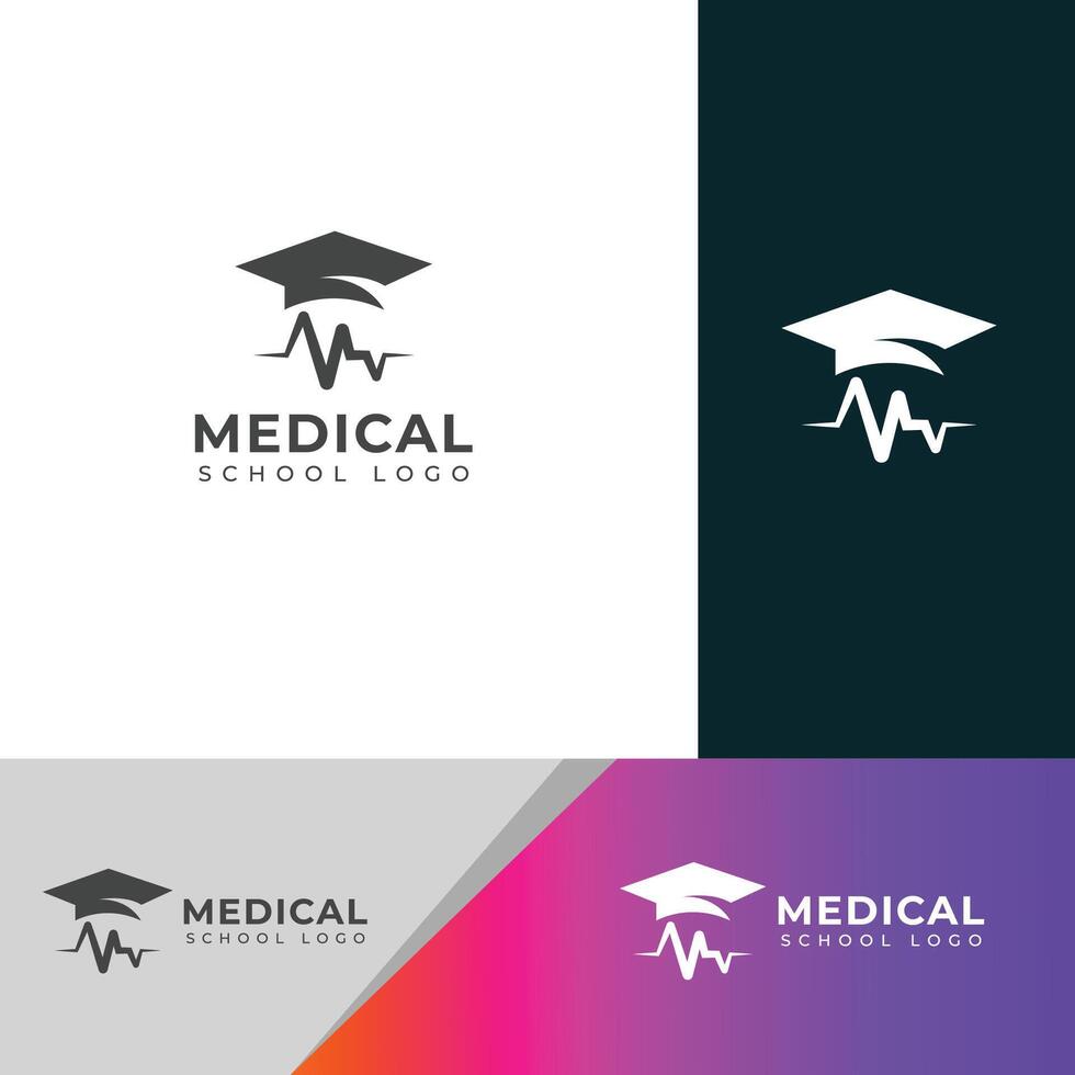 criativo médico escola logotipo Projeto vetor modelo.