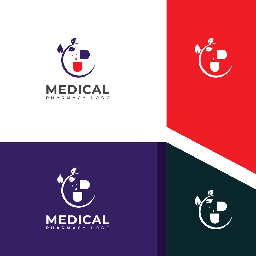 criativo médico farmacia logotipo Projeto vetor modelo.