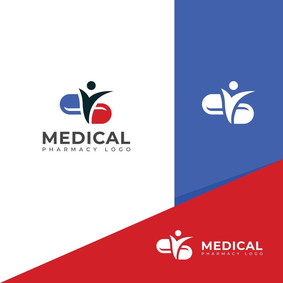 criativo médico farmacia logotipo Projeto vetor modelo.