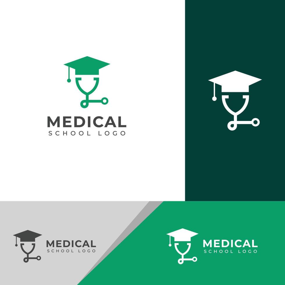 criativo médico escola logotipo Projeto vetor modelo.