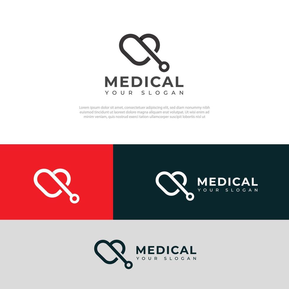 criativo moderno médico logotipo Projeto. vetor