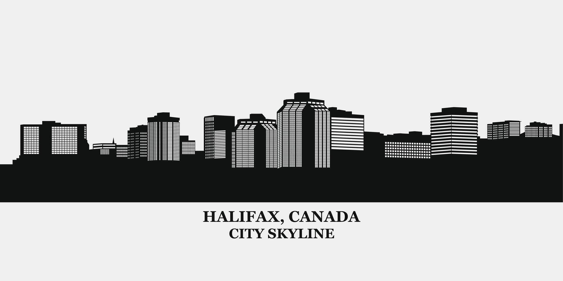 Halifax Canadá Horizonte silhueta vetor ilustração