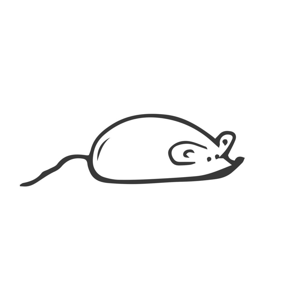 rato ícone doodle. vetor ilustração do uma rato ou uma brinquedo para uma gato.