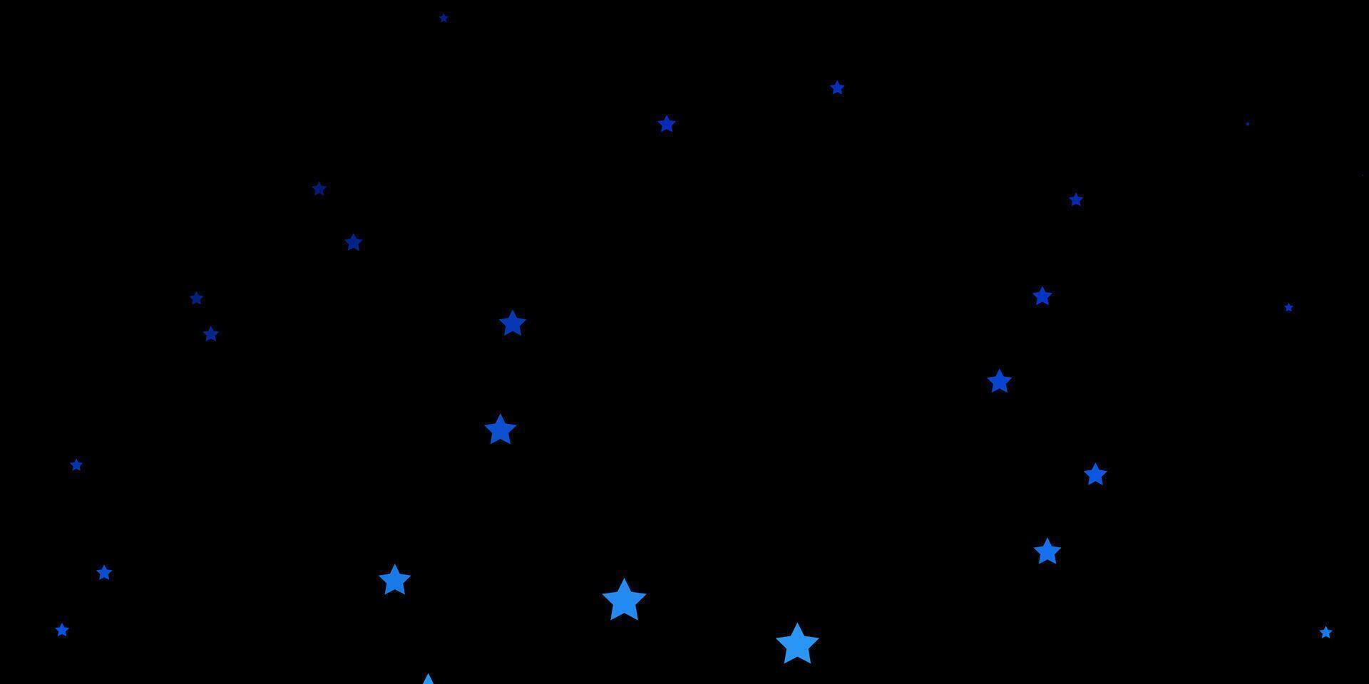 textura vector azul escuro com belas estrelas.