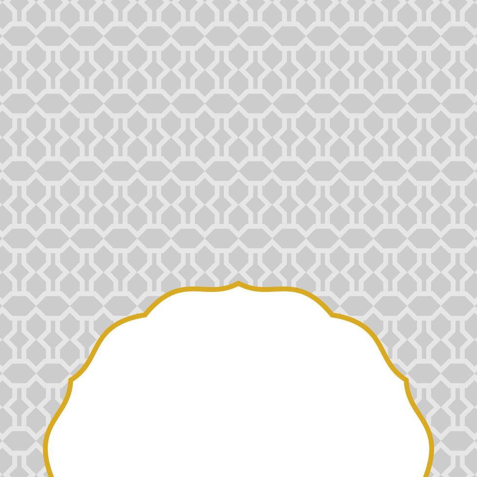 islâmico cinzento poster modelo com cópia de espaço. vetor Projeto com esvaziar espaço para texto e imagens.