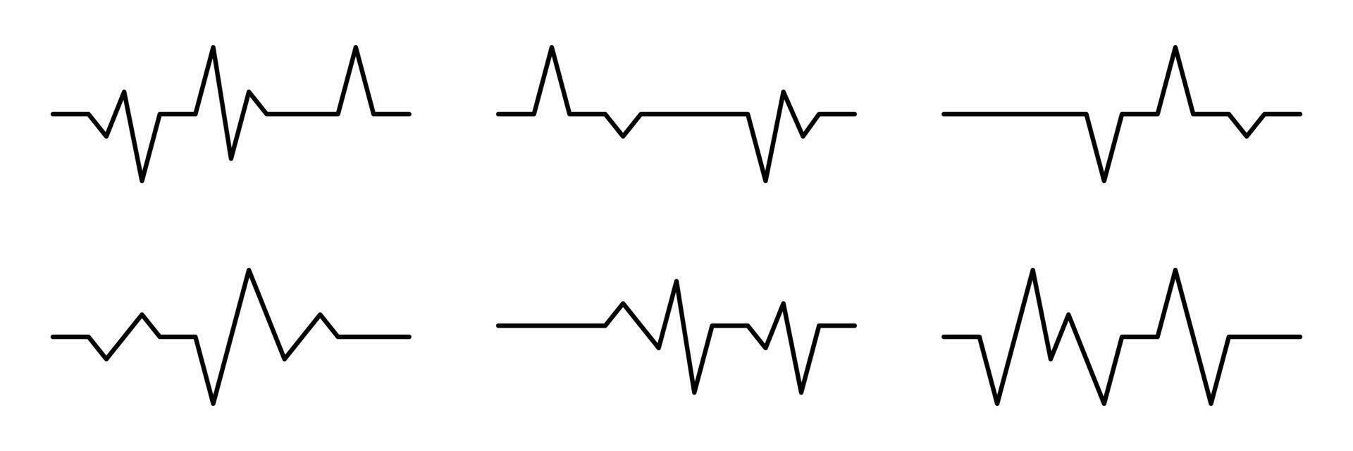 coração taxa monitor ícone definir, simples vetor. Projeto Projeto pode estar editado vetor