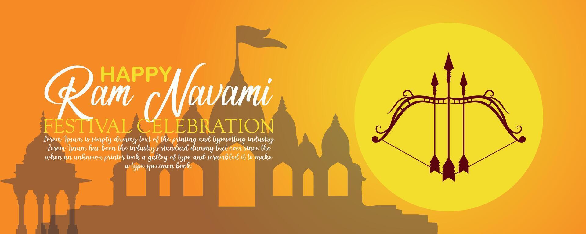 feliz RAM navami cultural bandeira hindu festival vertical postar desejos celebração cartão RAM navami celebração fundo vetor