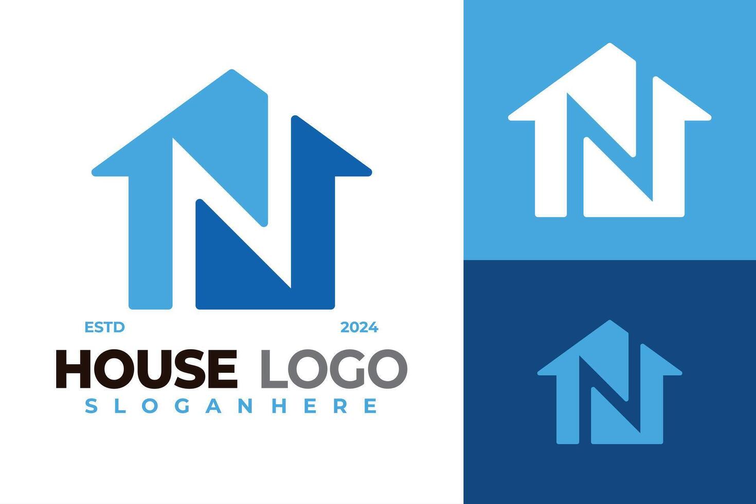carta n casa construção logotipo Projeto vetor símbolo ícone ilustração