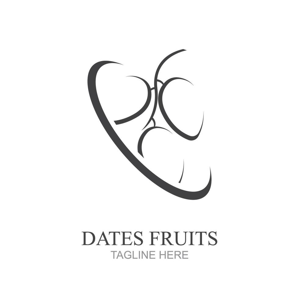 vetor ilustração do datas frutas logotipo Projeto