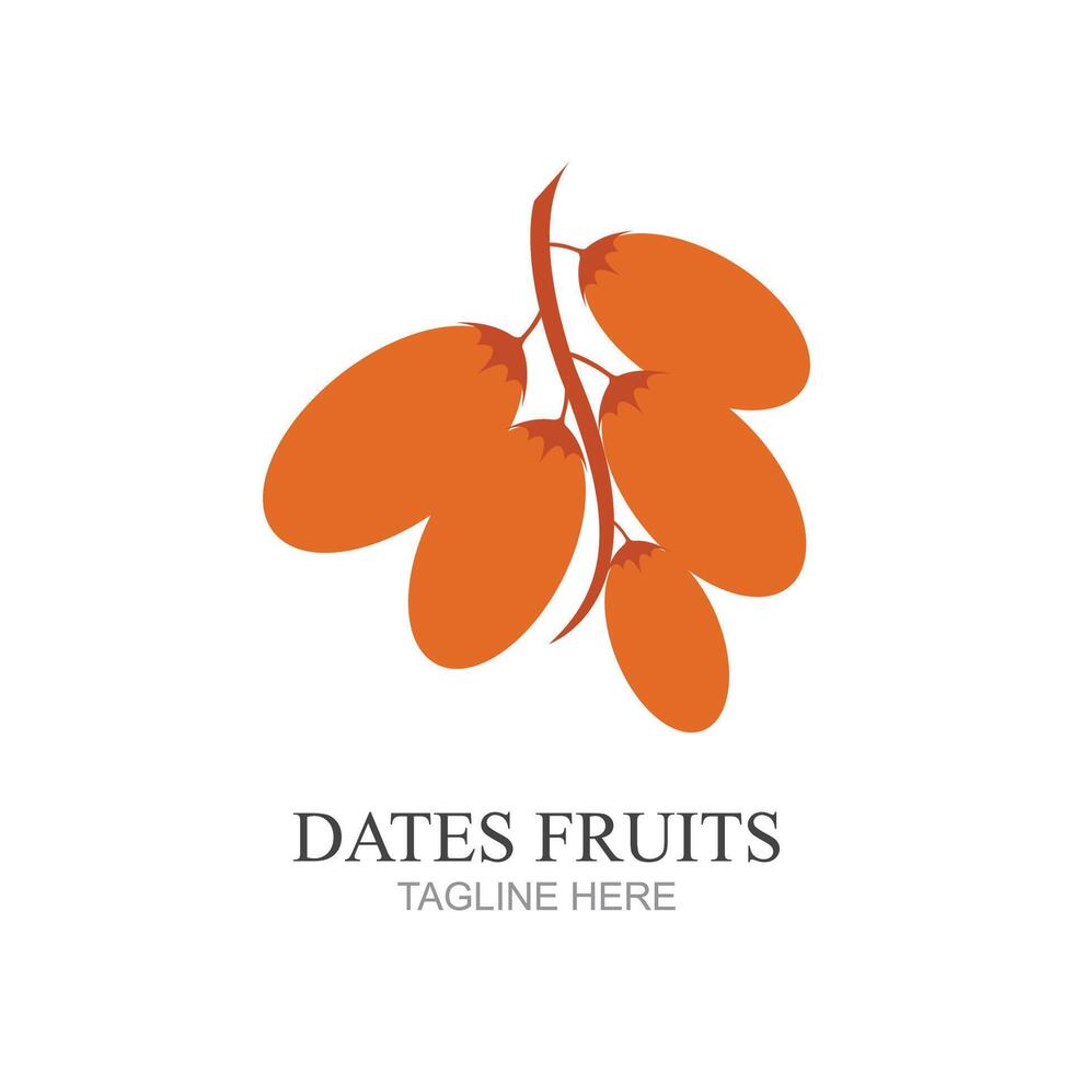 vetor ilustração do datas frutas logotipo Projeto