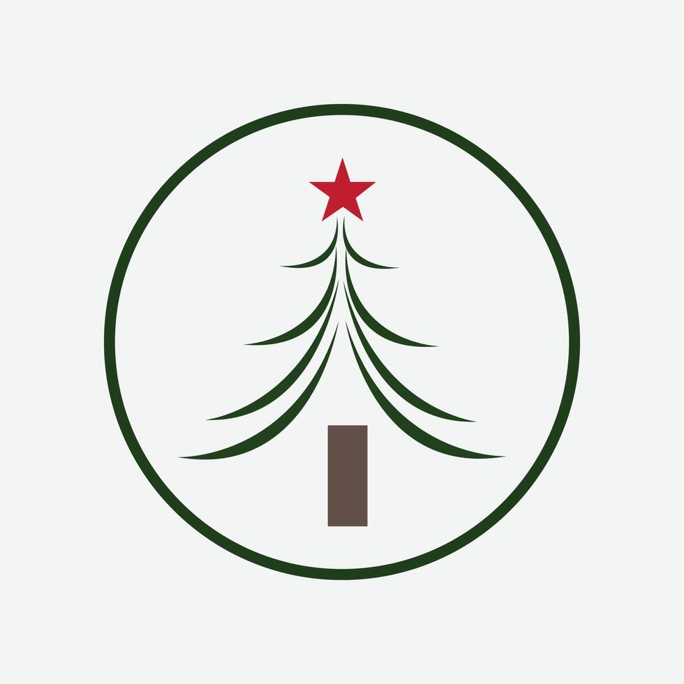 vetor ilustração do alegre Natal logotipo e simbol modelo Projeto em cinzento fundo
