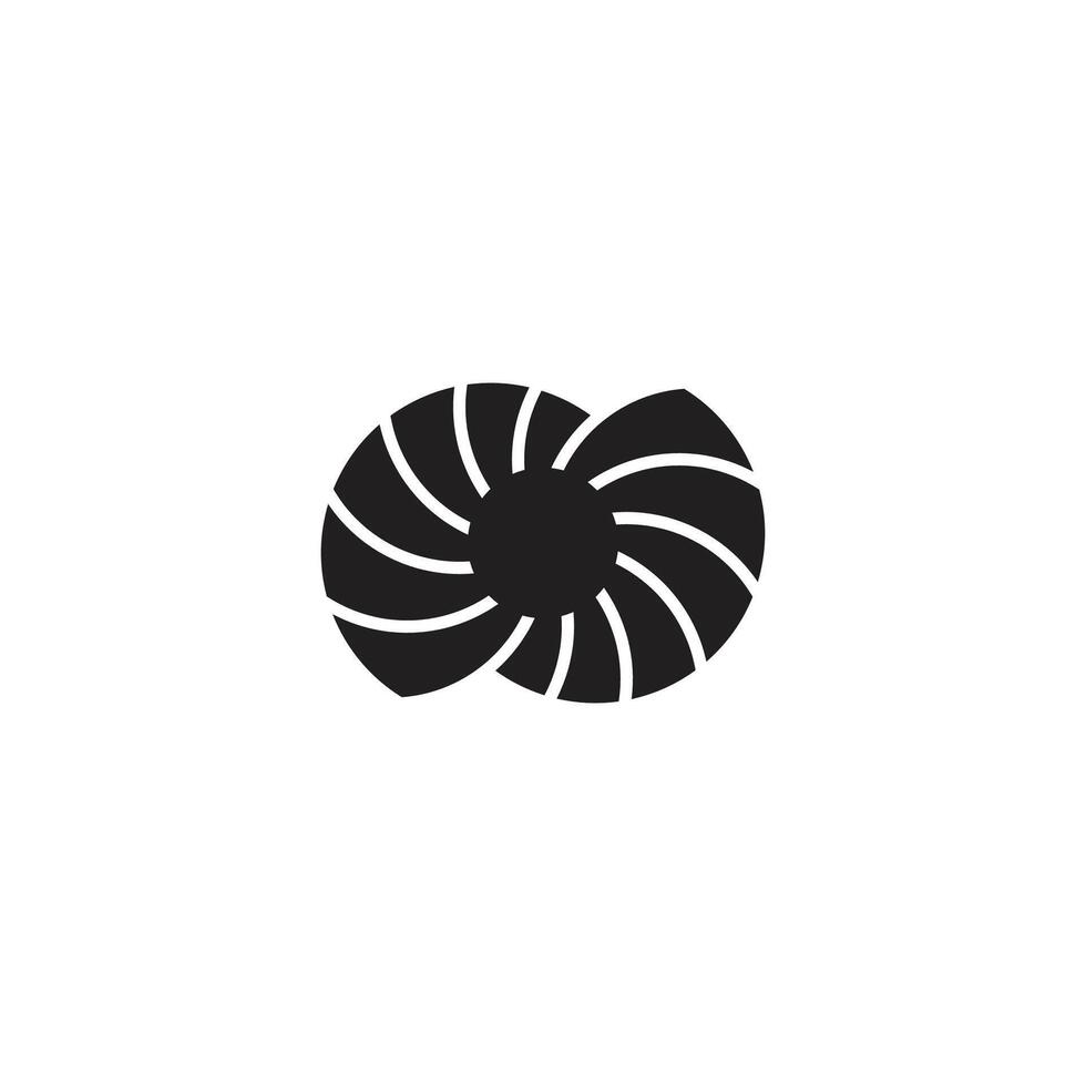 redemoinho simples geométrico turbina movimento rotação logotipo vetor