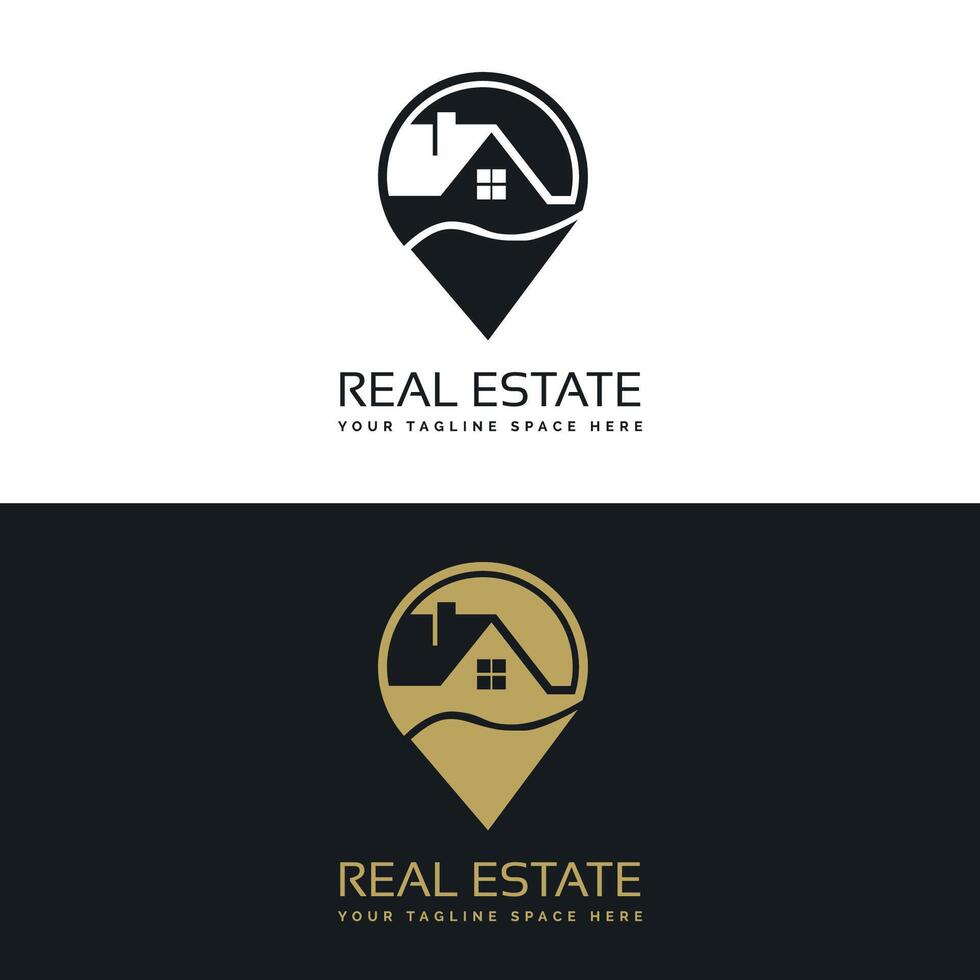 vetor real Estado construção propriedade casa logotipo