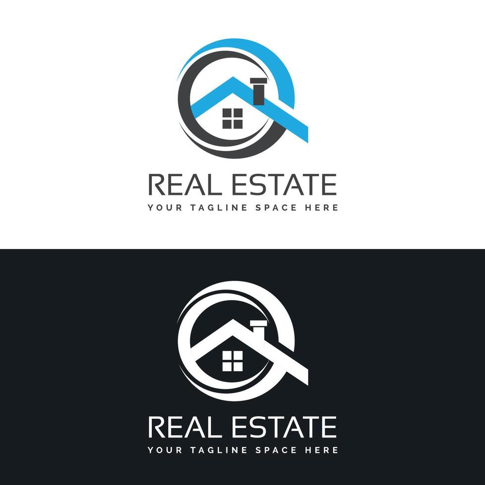 vetor real Estado construção propriedade casa logotipo