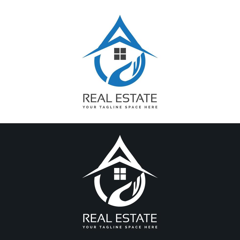 vetor real Estado construção propriedade casa logotipo