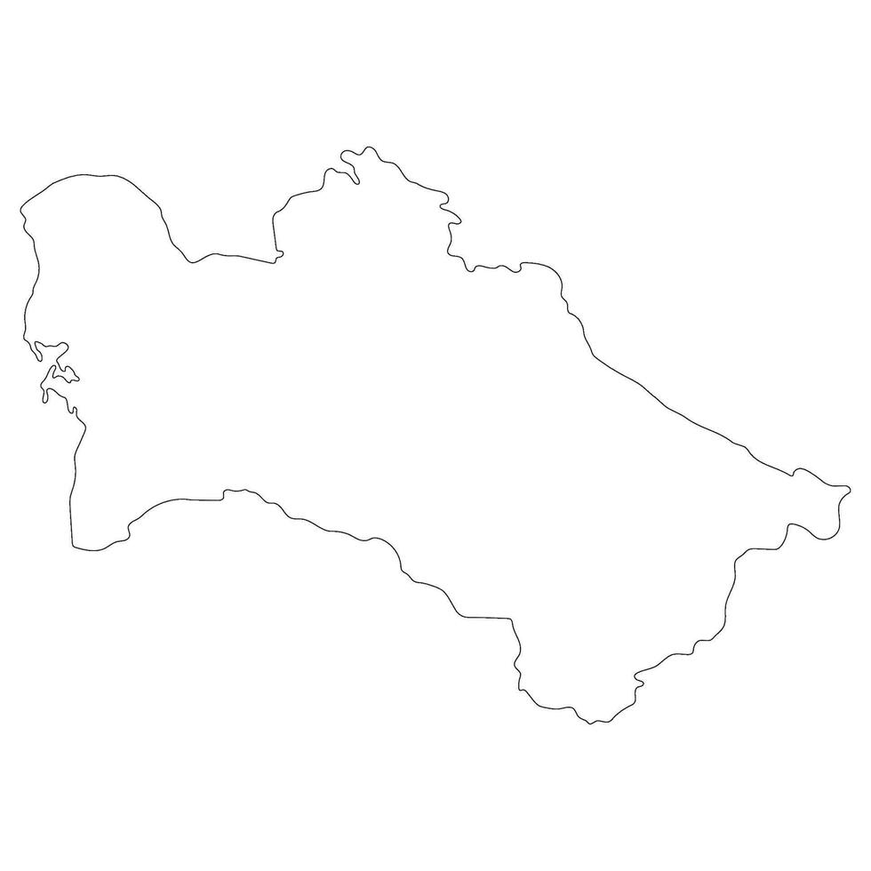 Turquemenistão mapa. mapa do Turquemenistão dentro branco cor vetor