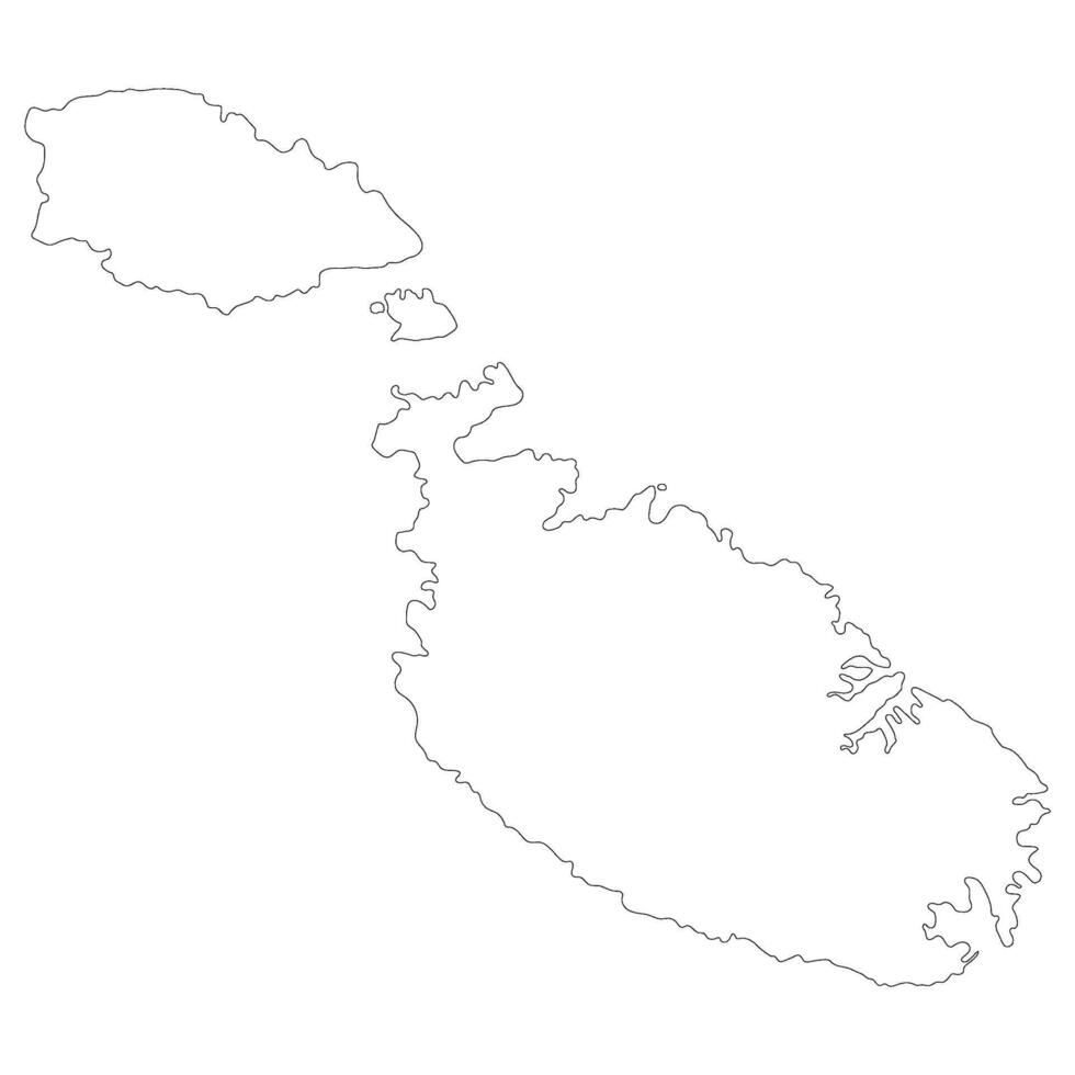 Malta mapa. mapa do Malta dentro branco cor vetor