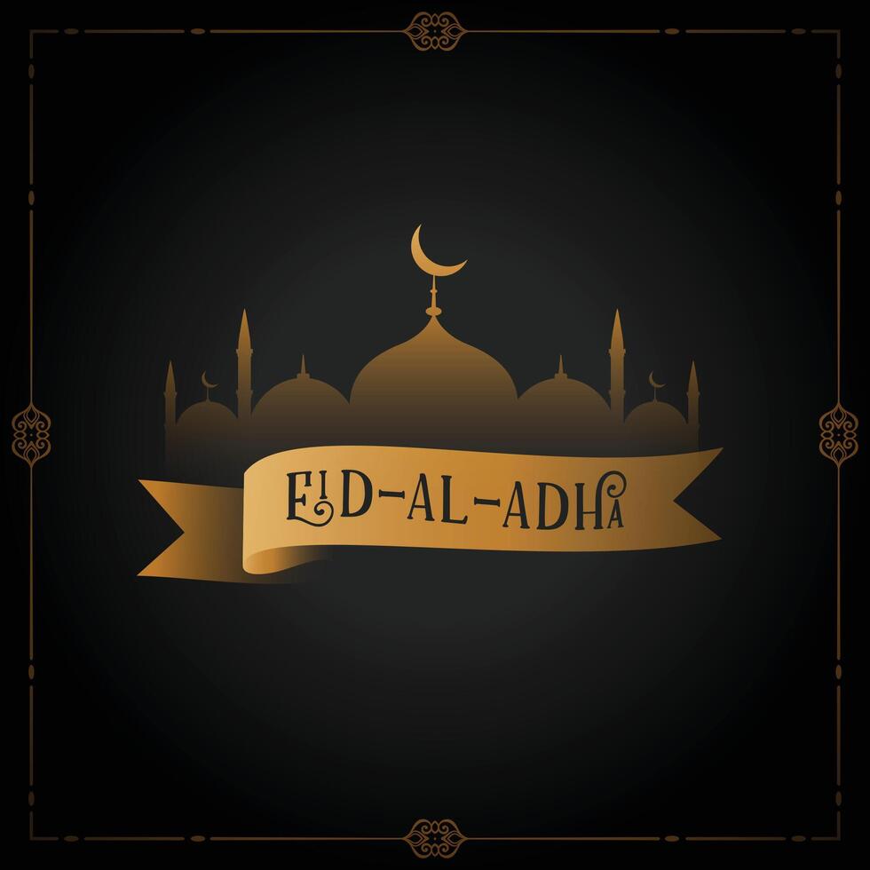 eid al adha Bakrid festival islâmico cumprimento fundo vetor