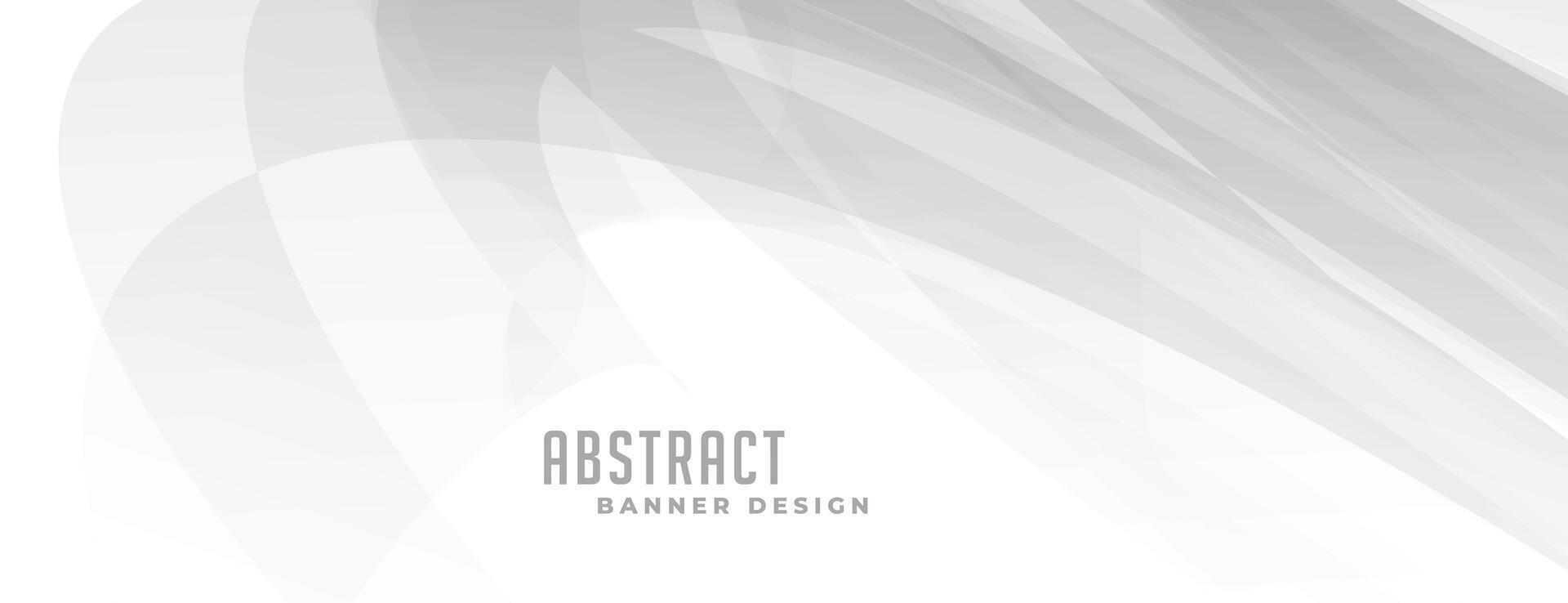 abstrato branco bandeira com cinzento linhas Projeto vetor