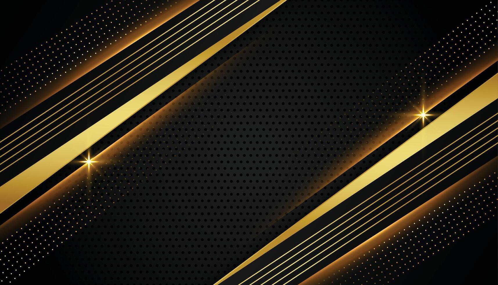 à moda linear Preto e dourado abstrato fundo vetor