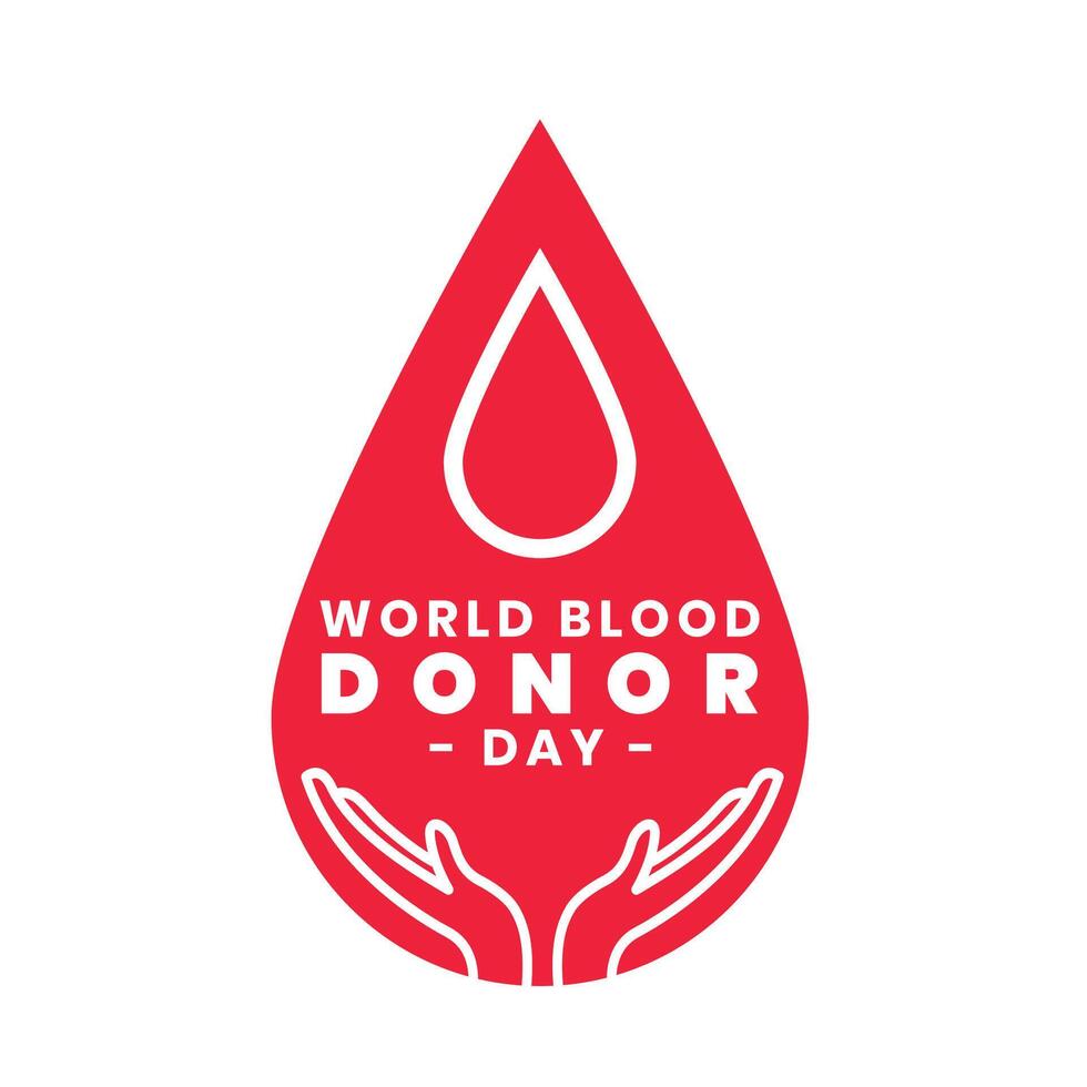 Salve  sangue conceito para mundo sangue doador dia vetor