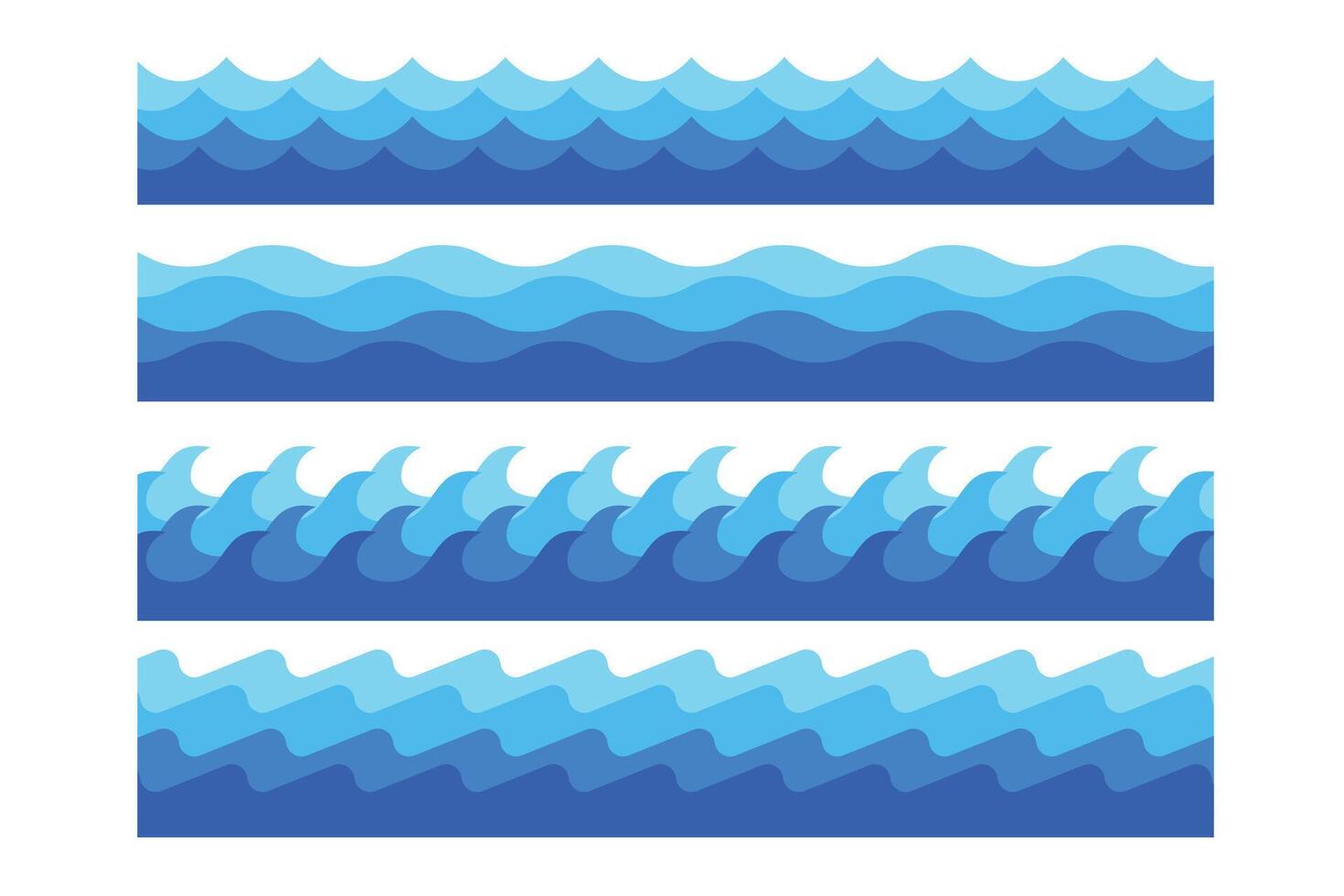 à moda marinho mar ondas dentro diferente formas conjunto vetor