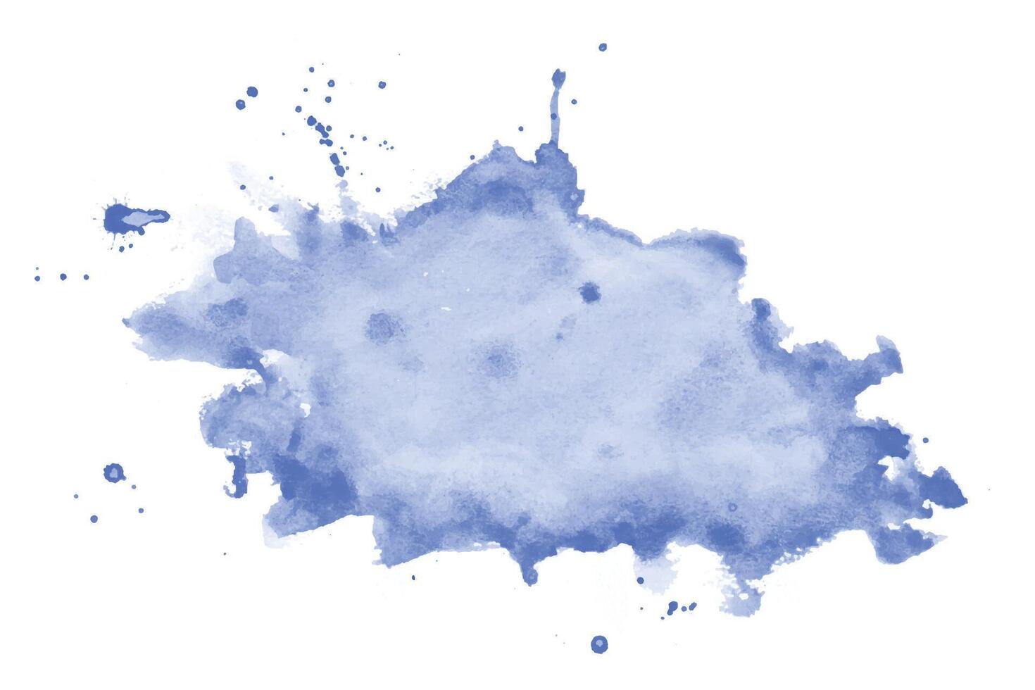 mão pintado azul aguarela mancha textura fundo Projeto vetor