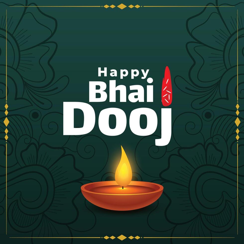 feliz bhai dooj indiano festival do irmão e irmã vetor