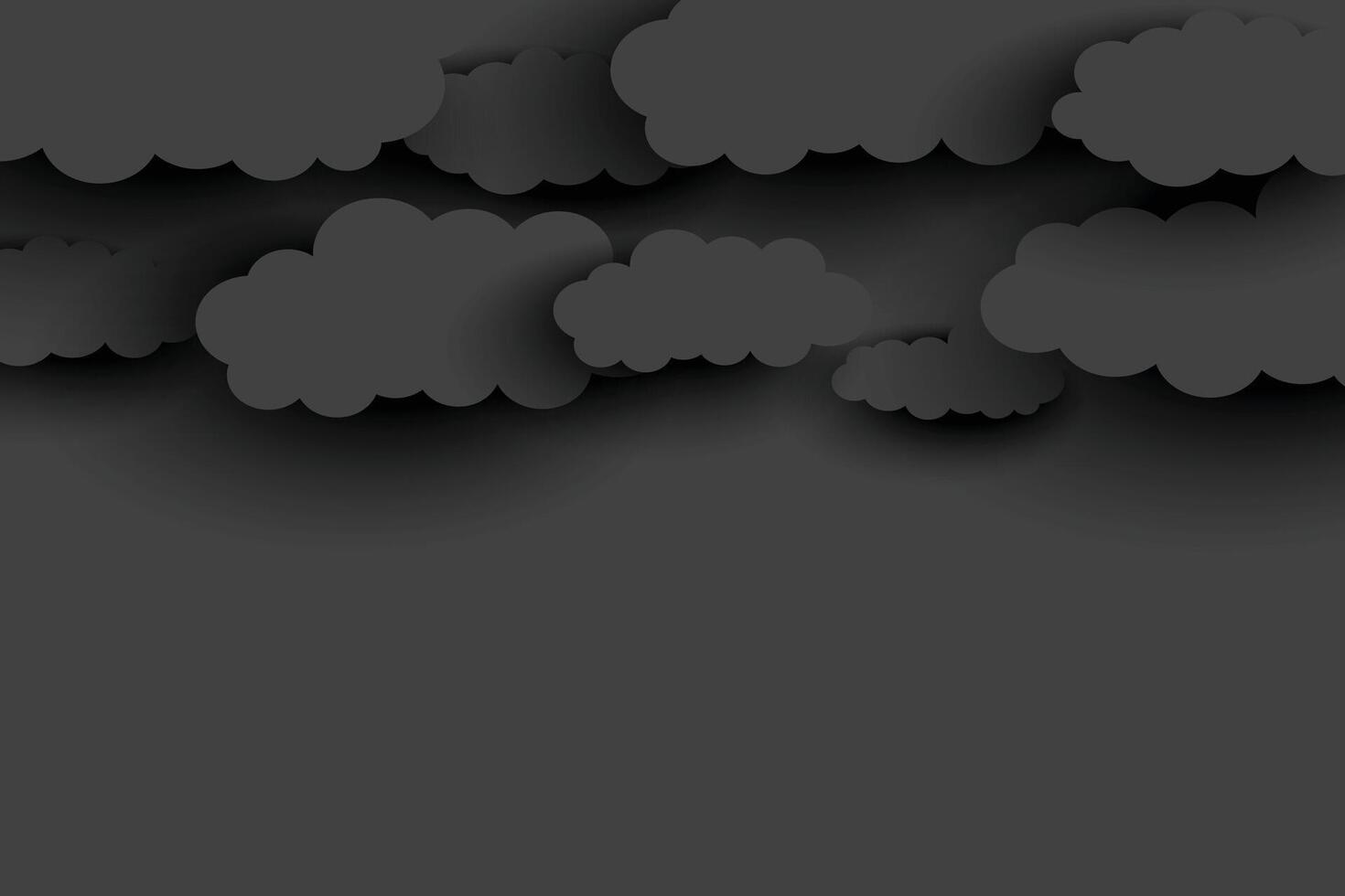 Sombrio cinzento nuvens fundo dentro papercut estilo vetor