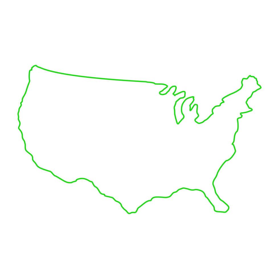 mapa dos estados unidos em fundo branco vetor