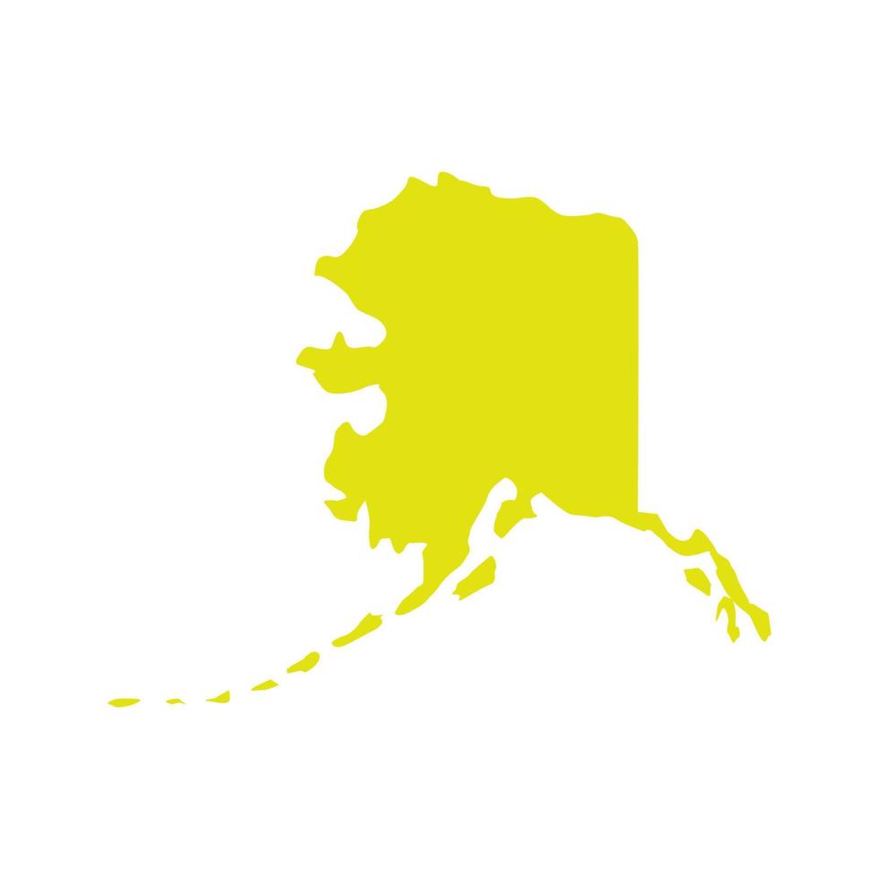 mapa do Alasca em fundo branco vetor