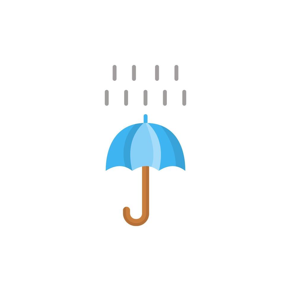 guarda-chuva chuva ícone, chuvoso clima, isolado ícone em branco fundo, adequado para sites, blogs, logotipos, gráfico projeto, social meios de comunicação, interface do usuário, Móvel aplicativos. vetor