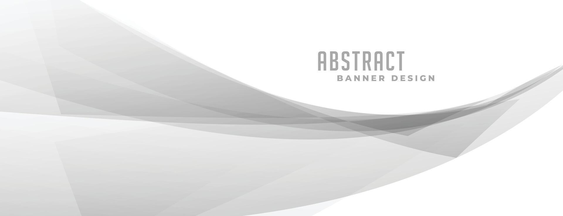 abstrato cinzento ondulado forma em branco bandeira Projeto vetor