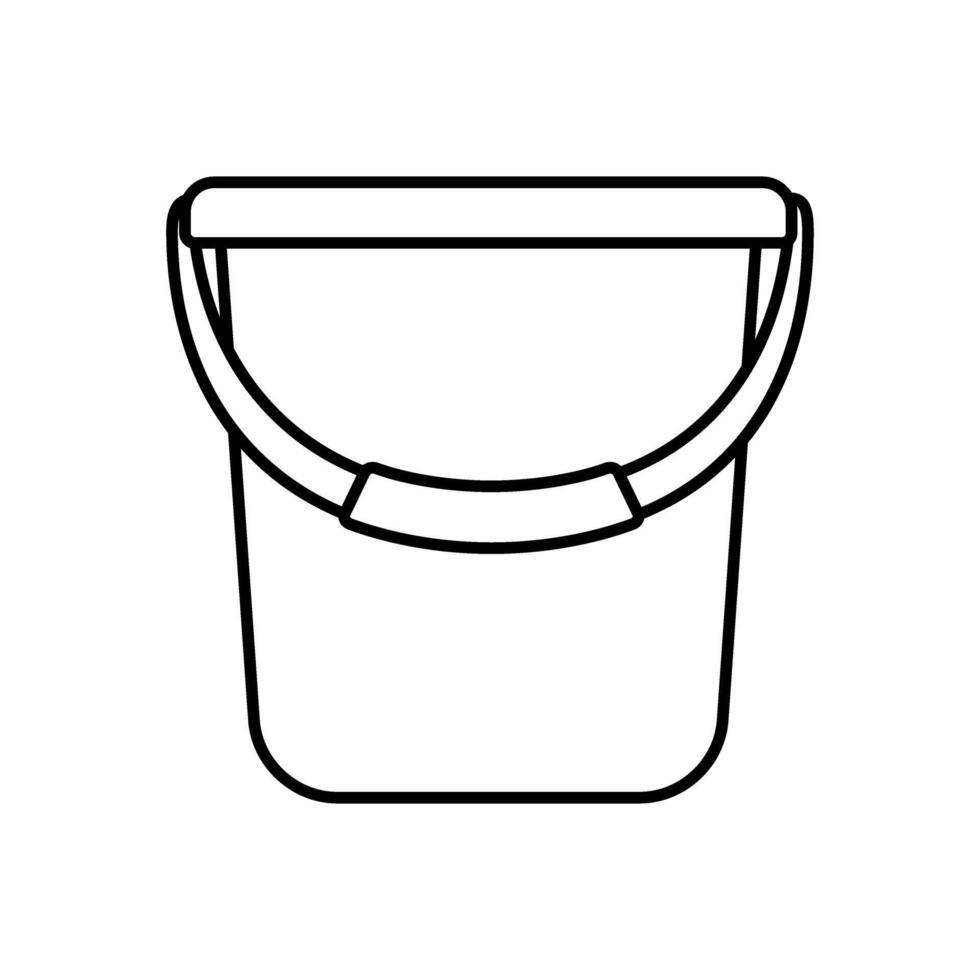 balde ícone vetor. limpeza ilustração placa. cesta símbolo ou logotipo. vetor