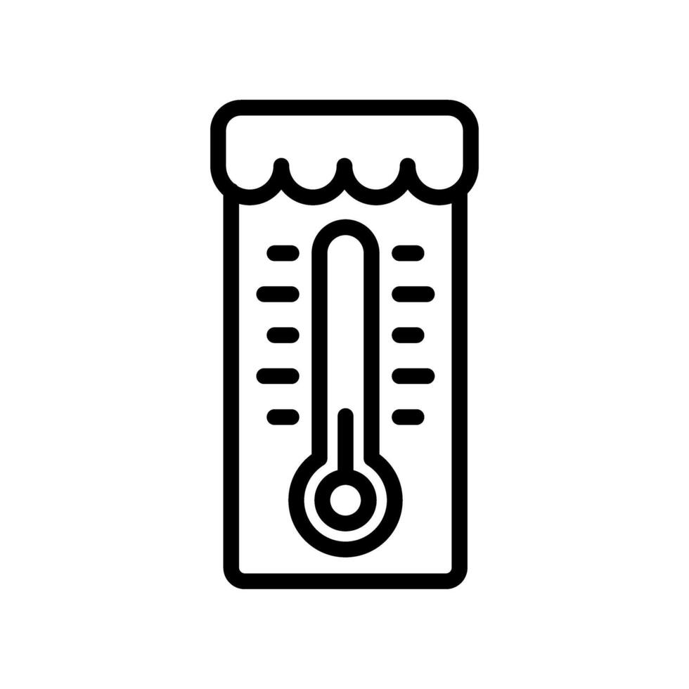 frio ícone vetor. inverno ilustração placa. congelando símbolo. termômetro logotipo. vetor