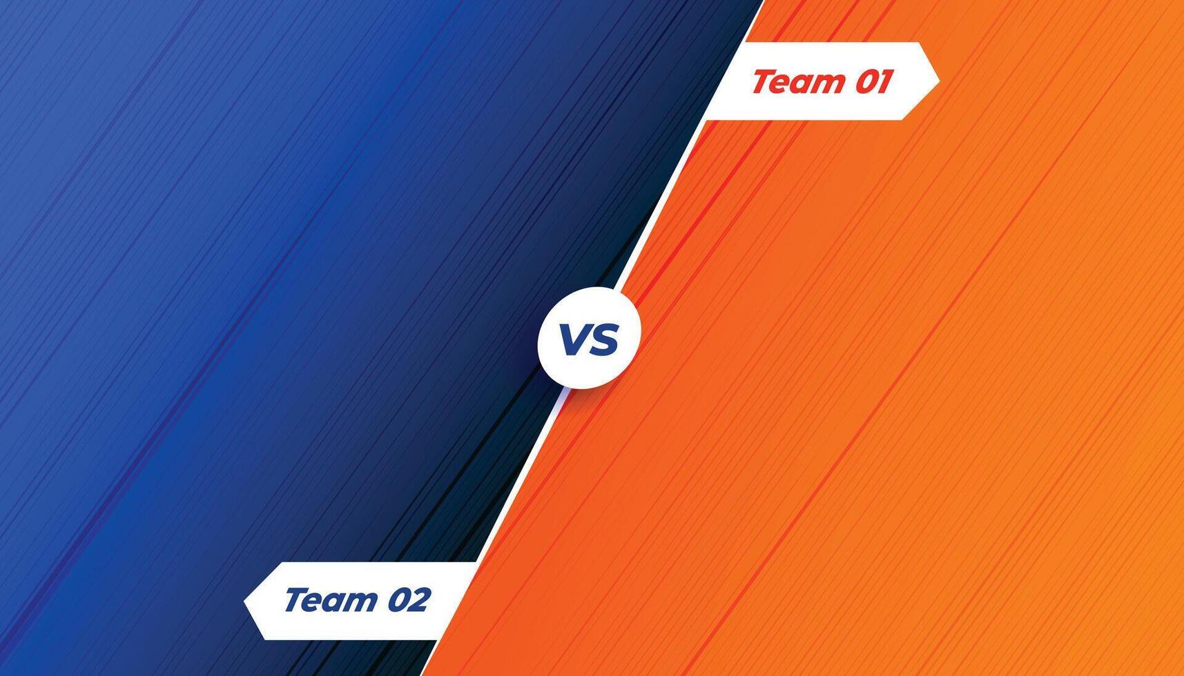 concorrência versus vs fundo dentro laranja e azul sombra vetor