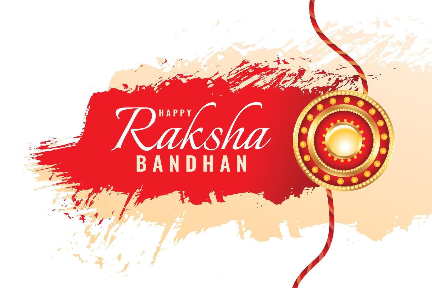 grunge estilo raksha bandhan festival bandeira com rakhi Projeto vetor