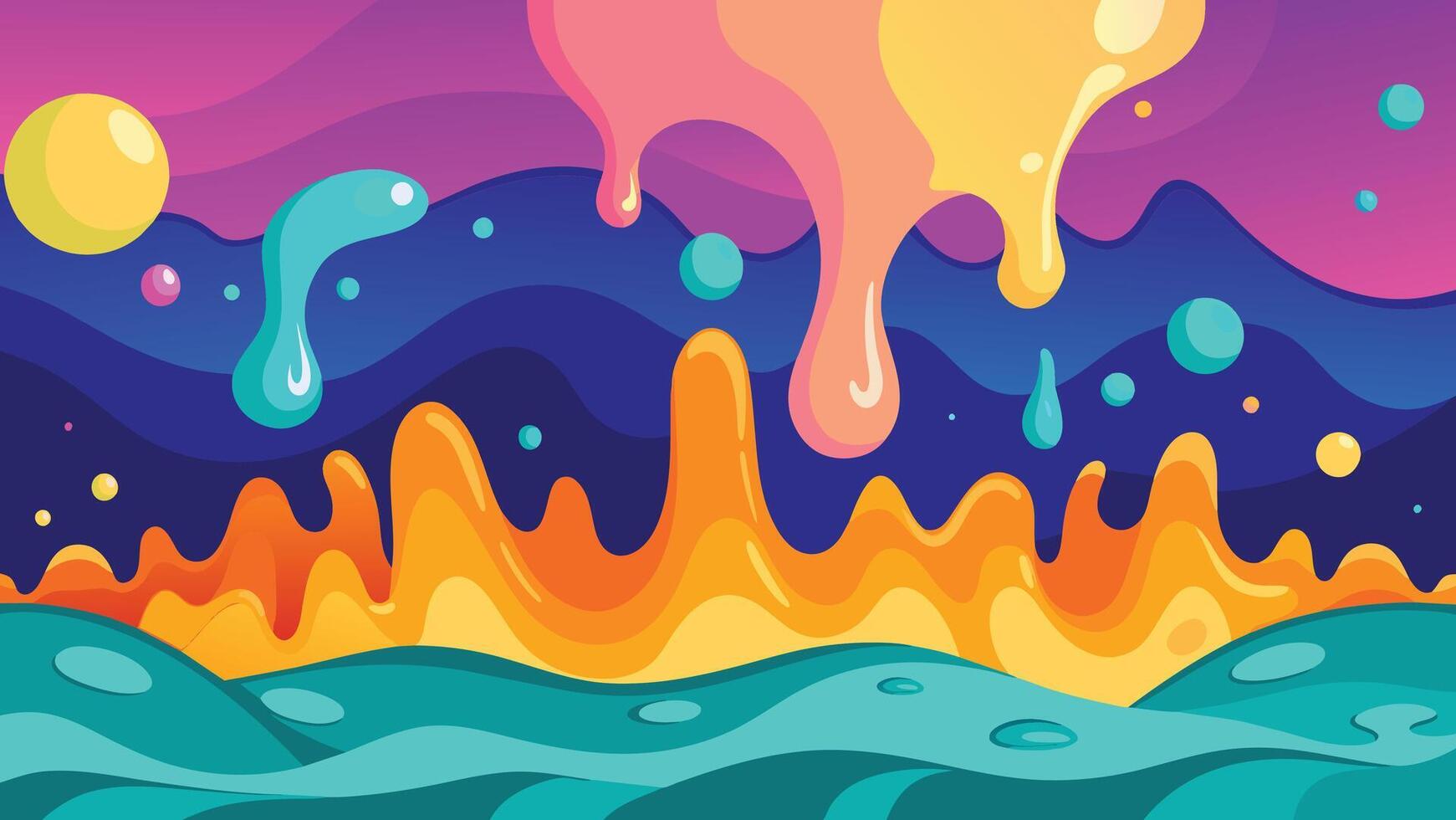 desatado colorida fundo com água e ondas. vetor ilustração.
